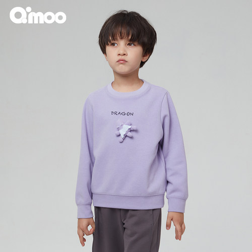 qimoo淇木春季中性休闲套头衫