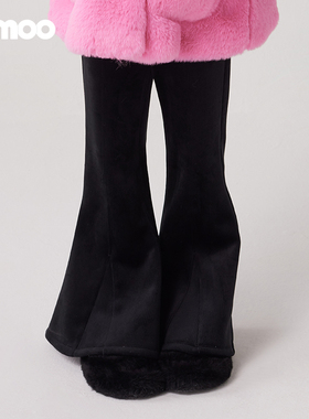 Qimoo淇木冬季新款童装女童宽松休闲喇叭裤QCL4KP224B