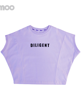 Qimoo淇木夏季新款童装女童宽松字母套头短袖T恤QCL2TC226B