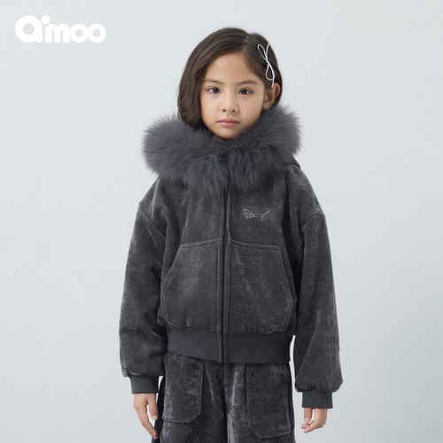 QIMOO淇木25冬季新款女童棉袄