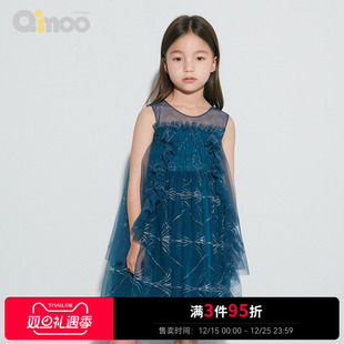 背心公主连衣裙QYH2LP201B 甜美设计无袖 淇木Qimoo童装 夏女童时尚