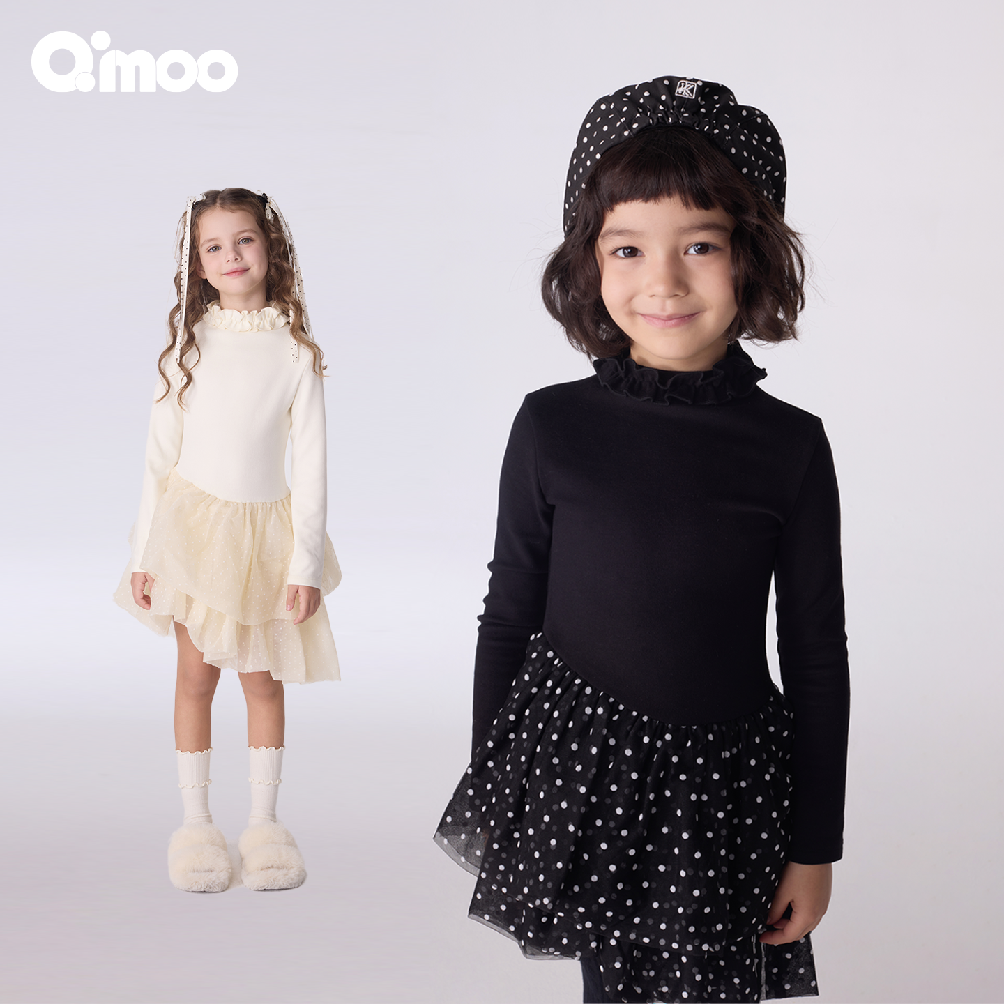 Qimoo25春秋季新款女童连衣裙