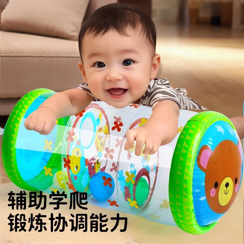 婴儿消耗体力宝宝练习爬行滚筒