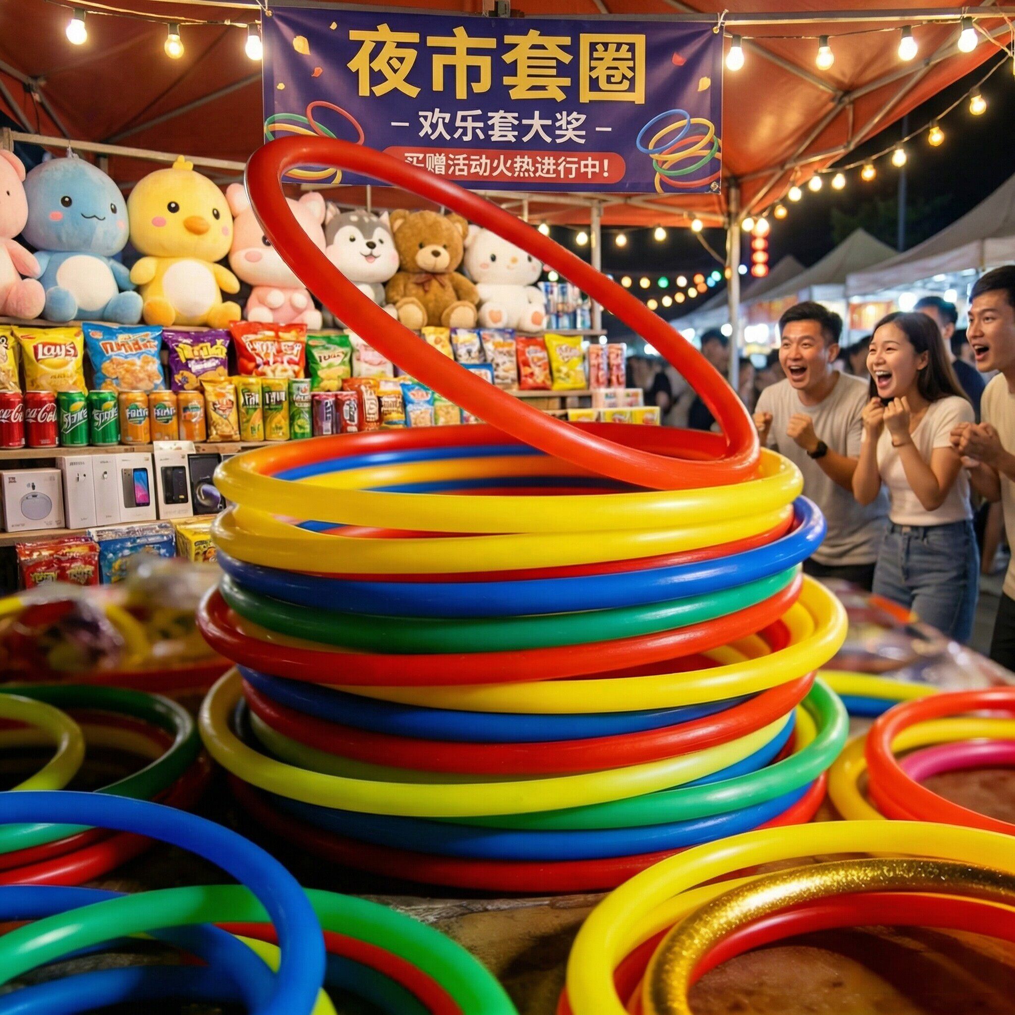 套圈圈摆摊玩具夜市地摊套圈环儿童游戏婚礼塑料投掷套圈道具全套