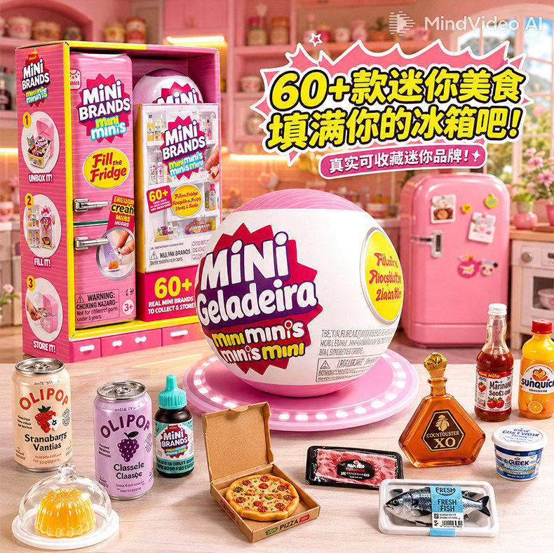 美食套装过家家微缩模型解压盲盒