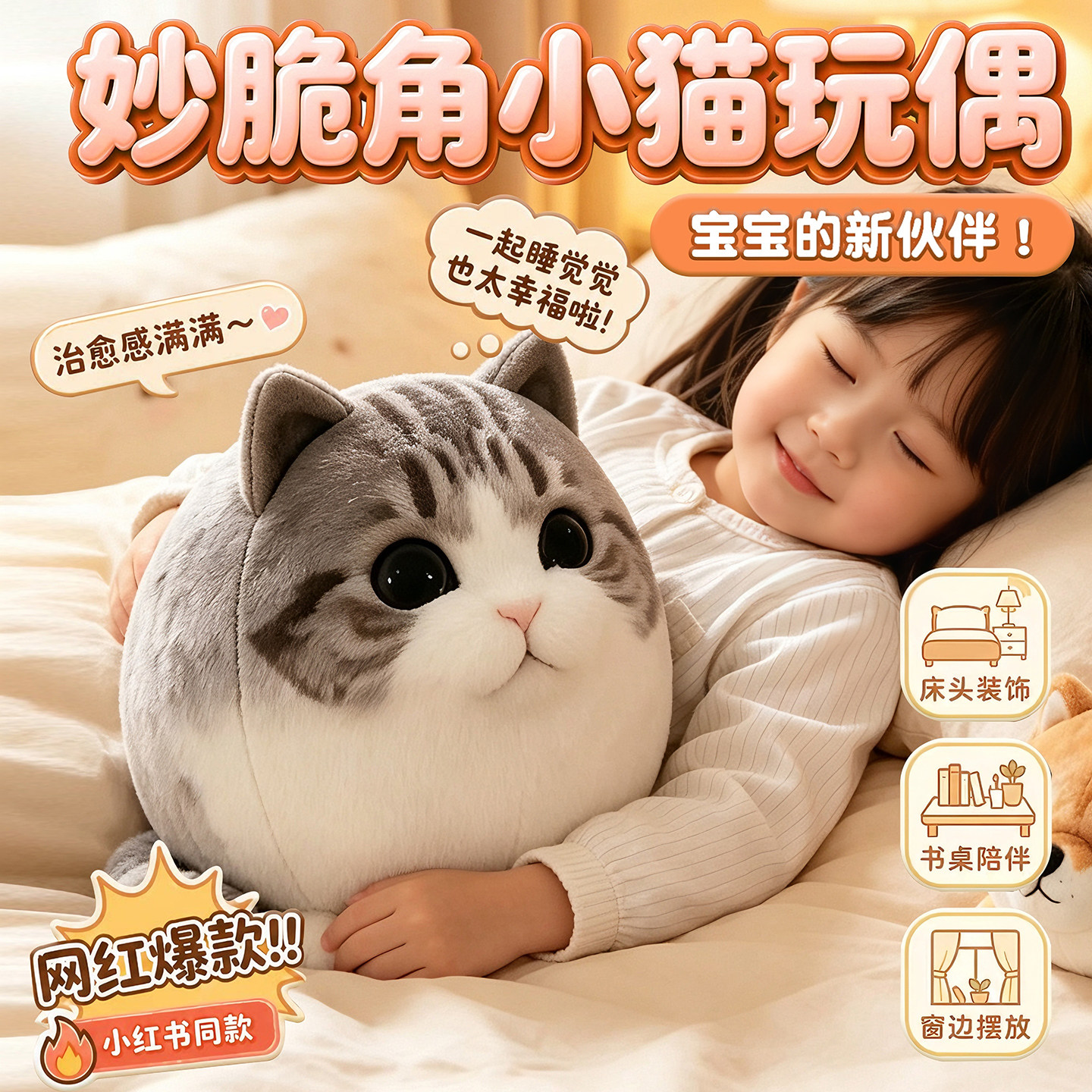 妙脆角小猫玩偶搞笑毛绒玩具图片