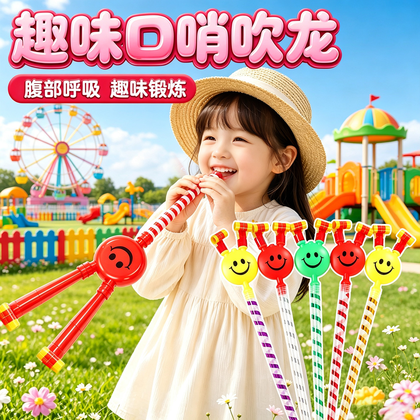 趣味伸缩口哨吹龙小喇叭图片