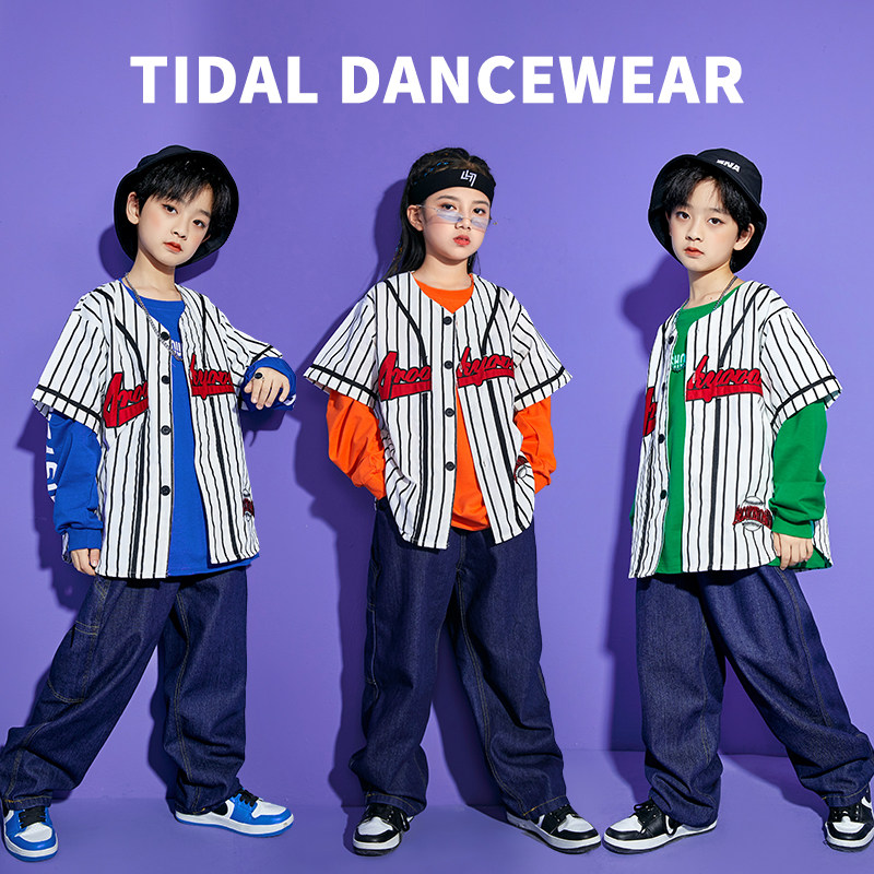少儿hiphop架子鼓表演儿童嘻哈街舞套装男孩帅气宽松潮装演出服潮