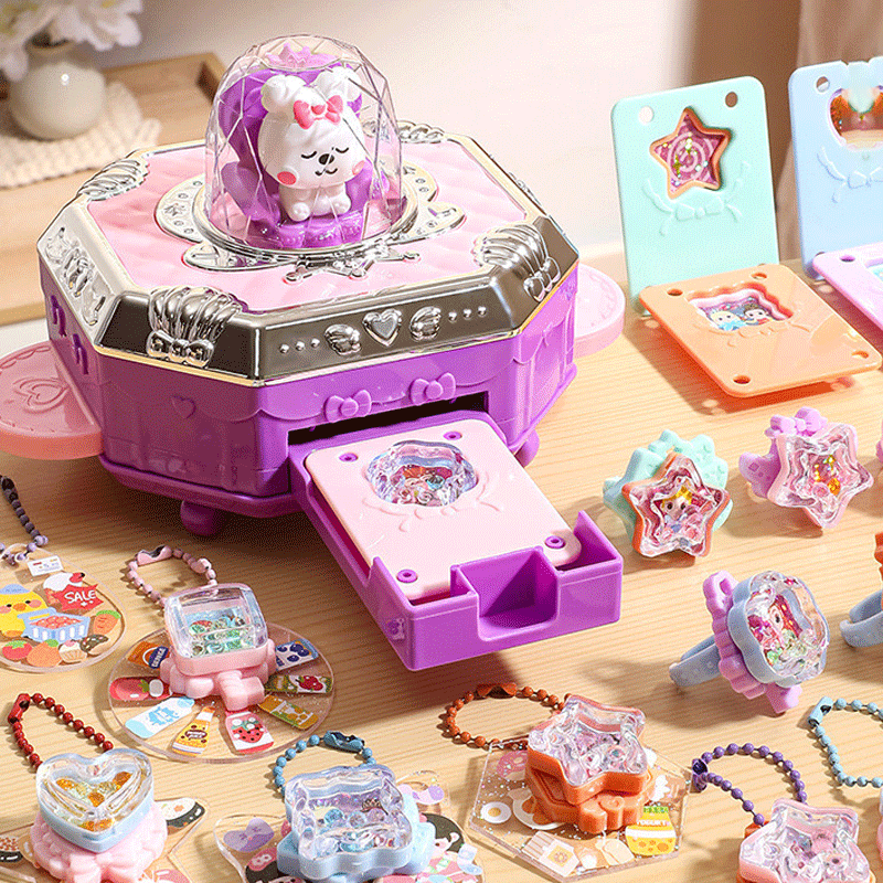 儿童串珠手工diy材料穿珠子礼盒女童自制手链玩具女孩子项链制作