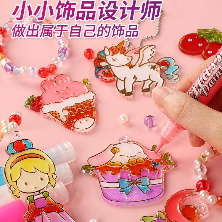 免烤胶画儿童手工diy制作玩具女孩涂色画画颜料涂鸦画填色画烤画,玩具/童车/益智/积木/模型,沙画/胶画/画,淘宝优惠券,粉丝福利购,淘宝优惠卷