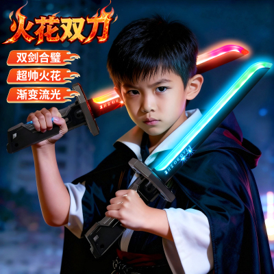 儿童发光喷雾星际战刃玩具