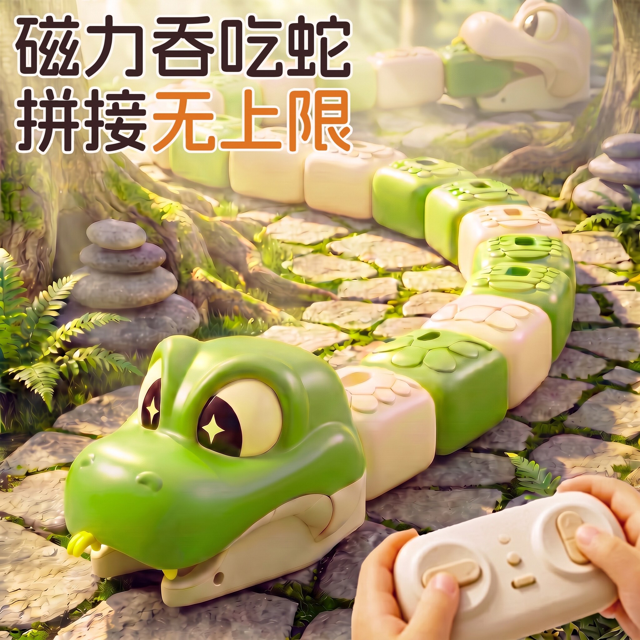 儿童磁力贪吃蛇益智玩具