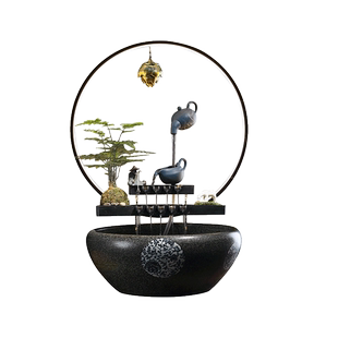 悬壶流水生财喷泉摆件水循环招财鱼缸桌面办公室开业乔迁新居礼品