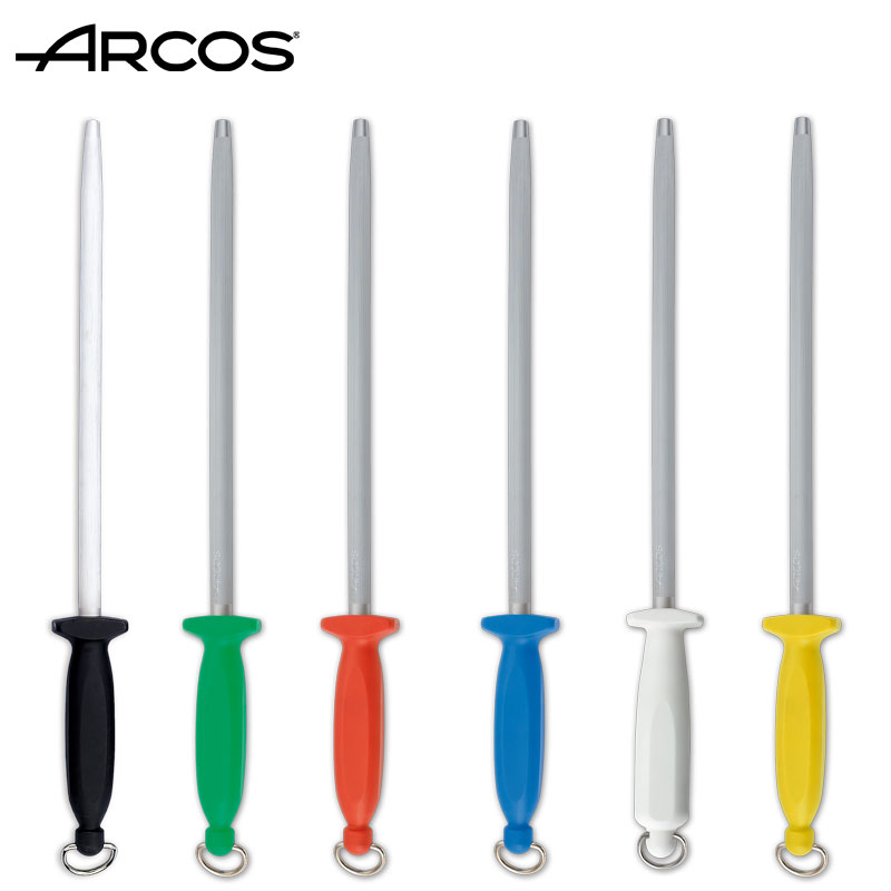 ARCOS原装进口酒店商用家用磨刀棒屠夫专用磨刀棍彩色手柄磨刀棒