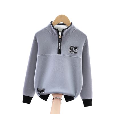 男童卫衣加厚加绒秋冬款2023新款中大童套头儿童男孩打底衫百搭潮