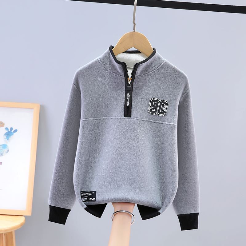 男童卫衣加厚加绒秋冬款2023新款中大童套头儿童男孩打底衫百搭潮