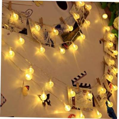 led fairy lights string bubble ball battery power waterproof