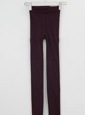 新款春秋款高腰弹力坑条压力连脚袜女时尚百搭舒适透气24482