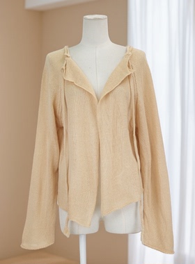 春秋新款女纯色长袖针织开衫外套薄款修身遮肉显瘦气质百搭39616