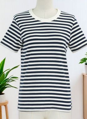 经典条纹设计T恤短袖吸湿排汗舒适亲肤洋气爆款 29143