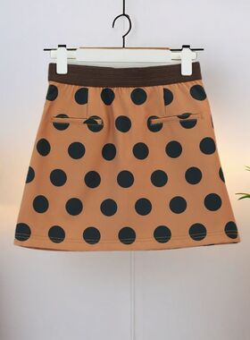 时尚波点运动半身裙短裙外穿洋气宽松收腰显瘦休闲女装 24043