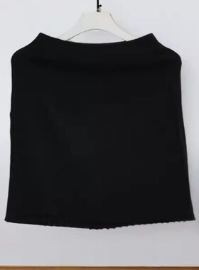 简约黑色纯色针织半身裙短裙修身显瘦弹力腰秋季新品洋气 28451