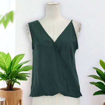 2026夏季V领不对称运动背心女