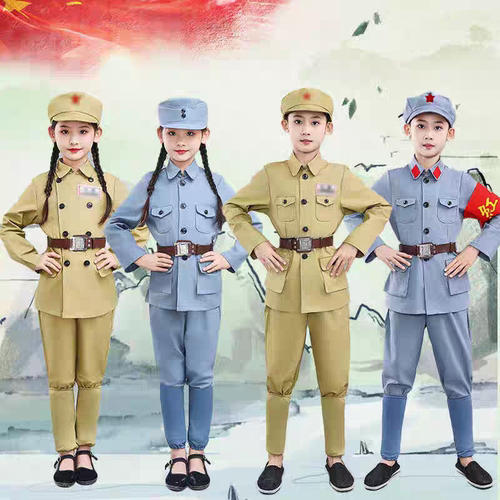 儿童志愿军演出服抗美援朝时期服装解放军衣服49式50式长津湖同款
