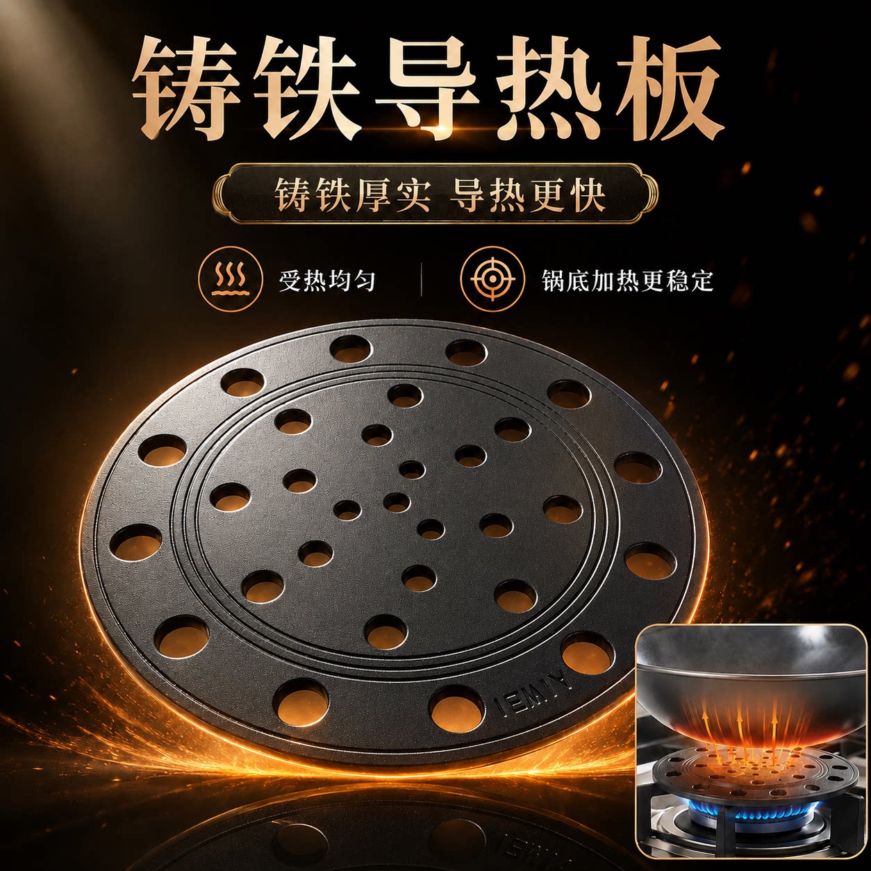 火苗分散挡火板燃气灶导热均匀防糊煎饼包子炉罩烙饼镂空通用型