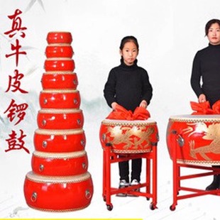 厂家12寸14寸16寸儿童锣鼓实木红鼓龙鼓排鼓小堂鼓牛皮鼓大鼓