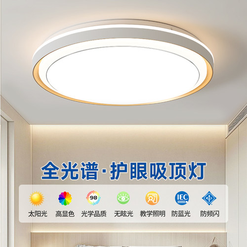 2025新款卧室主灯护眼吸顶灯简约大气客厅灯智能语音创意圆形灯具