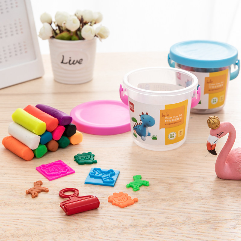 泥模具工具儿童手工彩泥儿童创意24色彩泥小学生大号内含工具橡皮泥