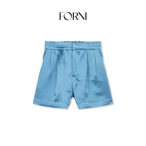 FORNI/YOYO “信风恋夏” 醋酸珠光缎面短裤女夏季凉感垂感裤子