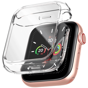 适用iwatch保护壳苹果手表8壳膜一体applewatch9钢化玻璃膜5代44透明6软硅胶45mm41保护套iwatchse保护膜s8s7