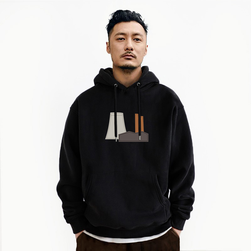 百搭袂衽休闲连帽卫衣