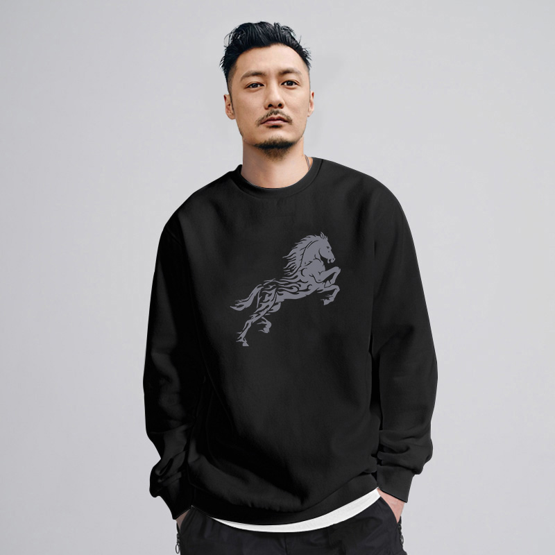 马年本命年圆领卫衣男