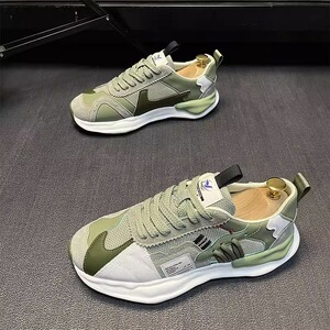 男鞋秋冬透气2025新款网面老爹潮鞋男士厚底增高休闲运动鞋子男款