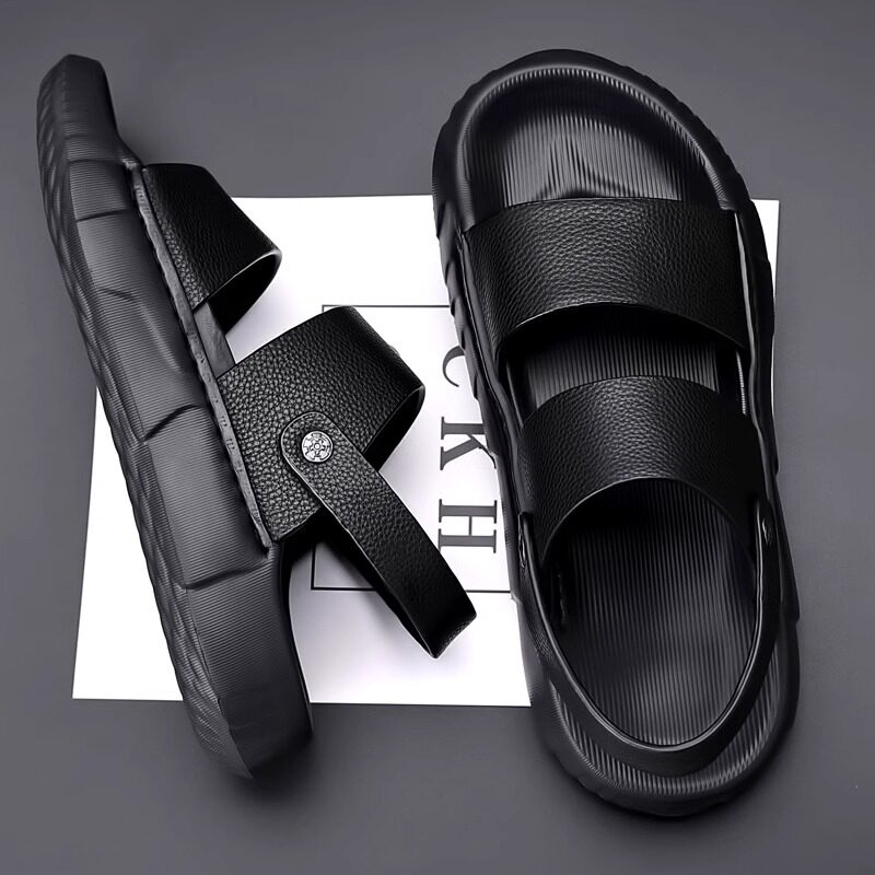 凉鞋男士夏季外穿2025新款防滑软底休闲运动沙滩鞋两用驾驶凉鞋和