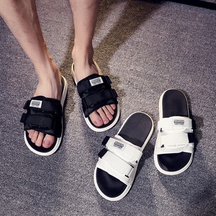 男夏季 男鞋 拖鞋 外穿2025新款 休闲一字拖室外防滑软底沙滩男士 凉鞋