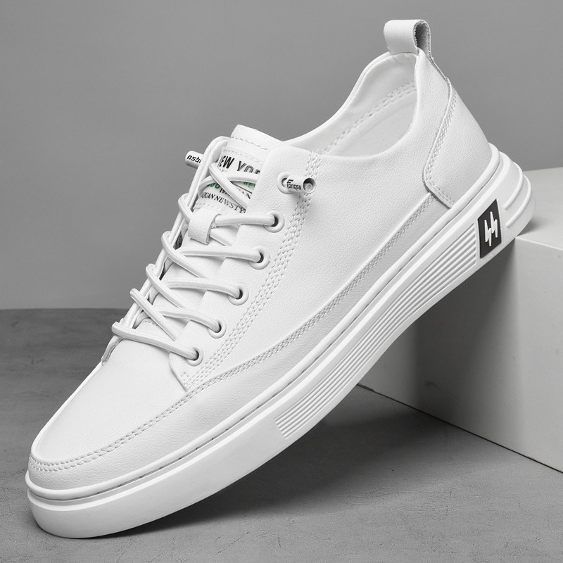 小白鞋男款夏季2025新款男鞋子真皮透气休闲运动低帮板鞋男士皮鞋