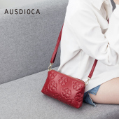 包包女2025新款 真皮小包女斜挎包妈妈夏季 百搭头层牛皮压花女包