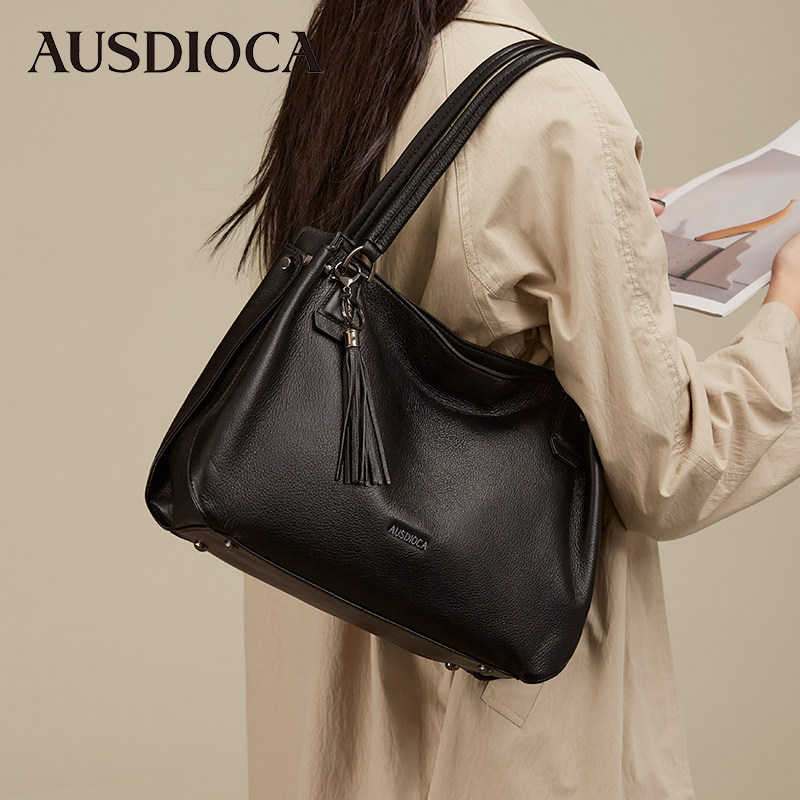 真皮包包女2025新款秋冬大容量单肩手提包通勤妈妈包高级感托特包,箱包皮具/热销女包/男包,托特包,淘宝优惠券,粉丝福利购,淘宝优惠卷