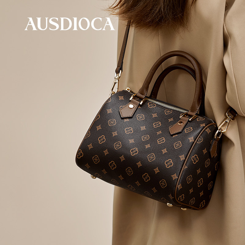 包包女2025新款时尚枕头包手提包通勤老花包中年妈妈包休闲斜挎包,箱包皮具/热销女包/男包,通用款女包,淘宝优惠券,粉丝福利购,淘宝优惠卷