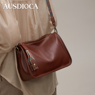 中年妈妈包百搭单肩包女 托特包大容量2025新款 真皮斜挎包包女款 式