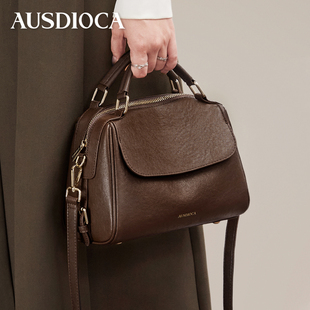 真皮女包2025新款 波士顿包通勤手提包头层牛皮女士单肩斜挎包 时尚