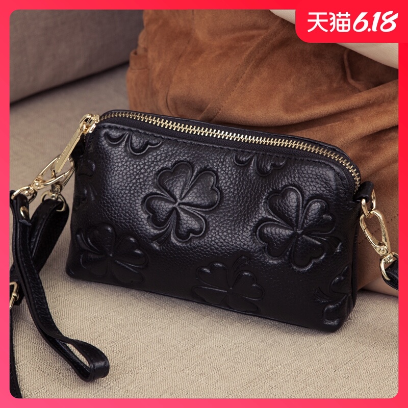 澳迪佳软皮手拿包女小包包2020新款时尚百搭真皮单肩斜挎包贝壳包