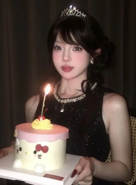 小红书古早氛围感皇冠网感女主生日公主水晶钻石皇冠派对网红头箍