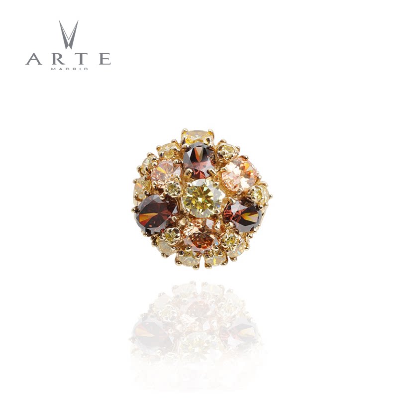 【金晨同款】arte艾尔蒂deseo花球晶钻戒指女高档大气食指戒