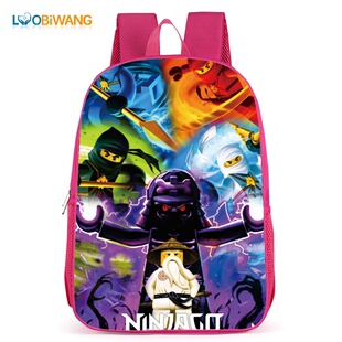 乐高LEGO Ninjago Season 5黑色书包童趣印花小学生耐磨上学包