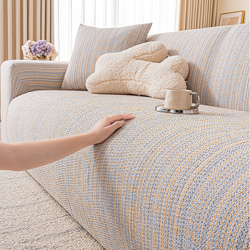 日式麻感沙发套一体式全包万能